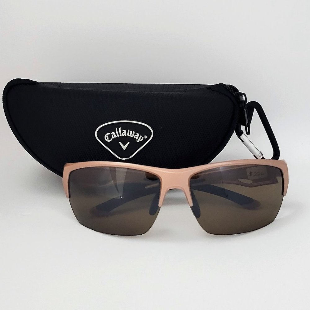 Callaway Polarized "Sundance" Golf Sunglasses Pink Frame & Brown Lenses